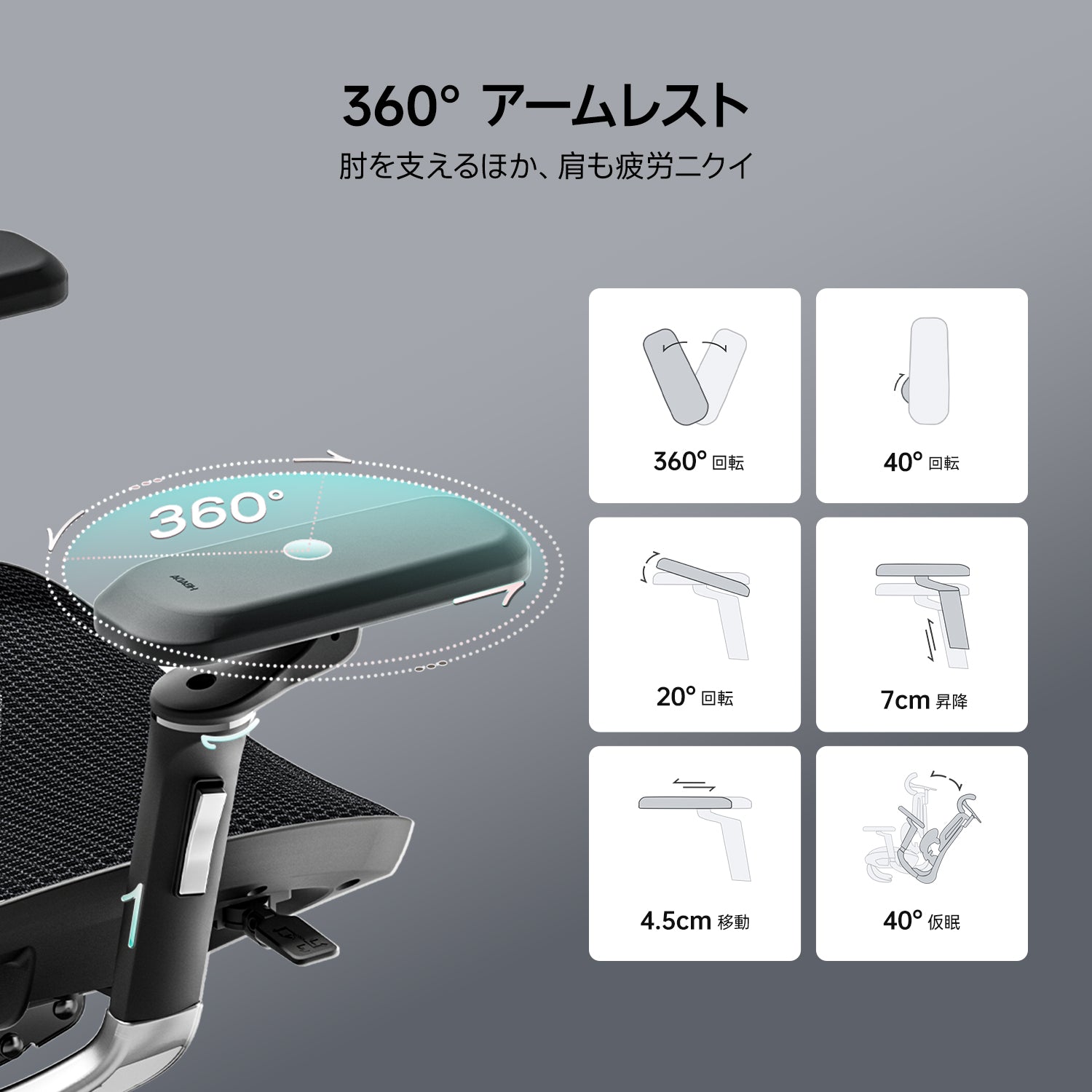 HBADA E3 Ultra 人間工学オフィスチェア(フットレスト付き)