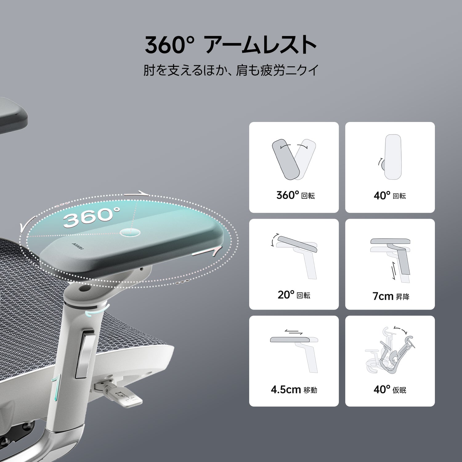 HBADA E3 Ultra 人間工学オフィスチェア(フットレスト付き)