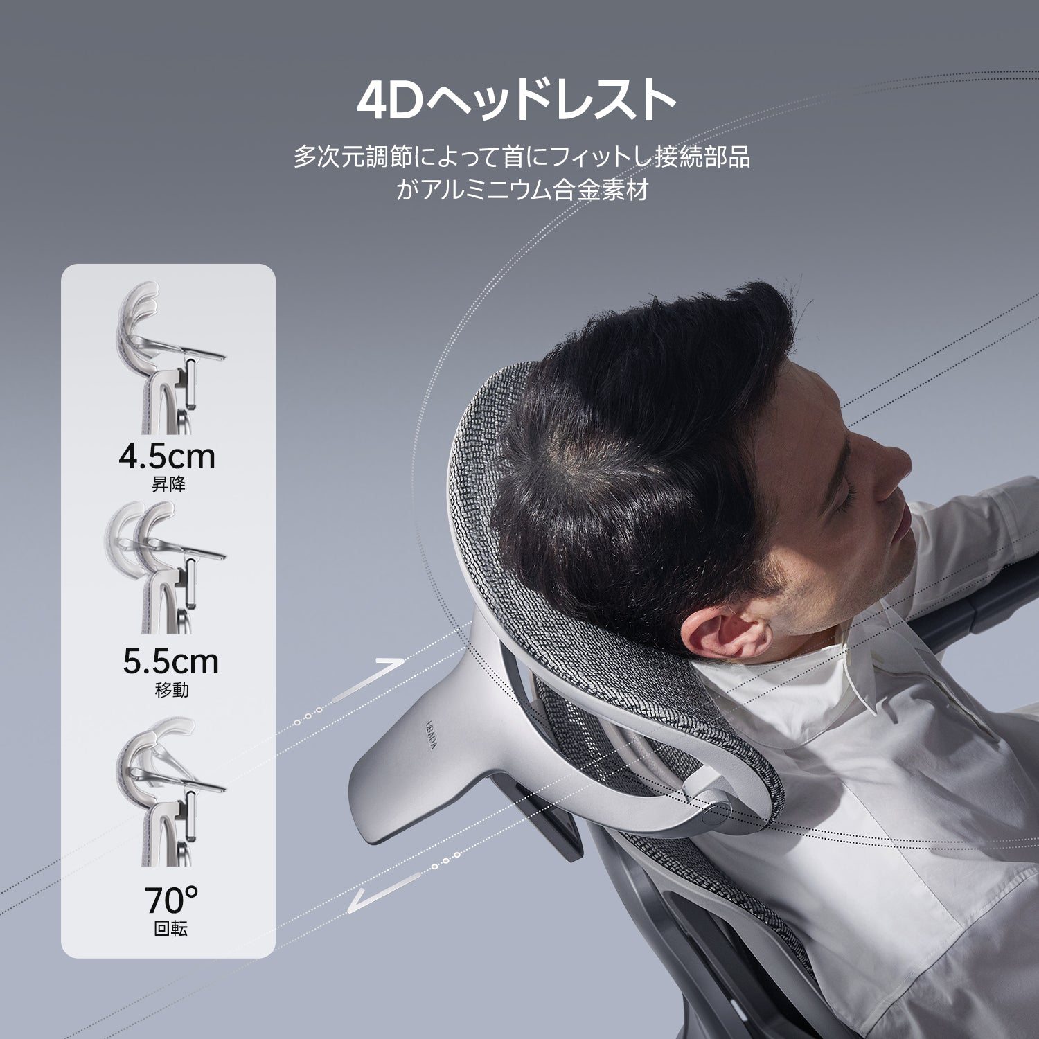 HBADA E3 Ultra 人間工学オフィスチェア(フットレスト付き)