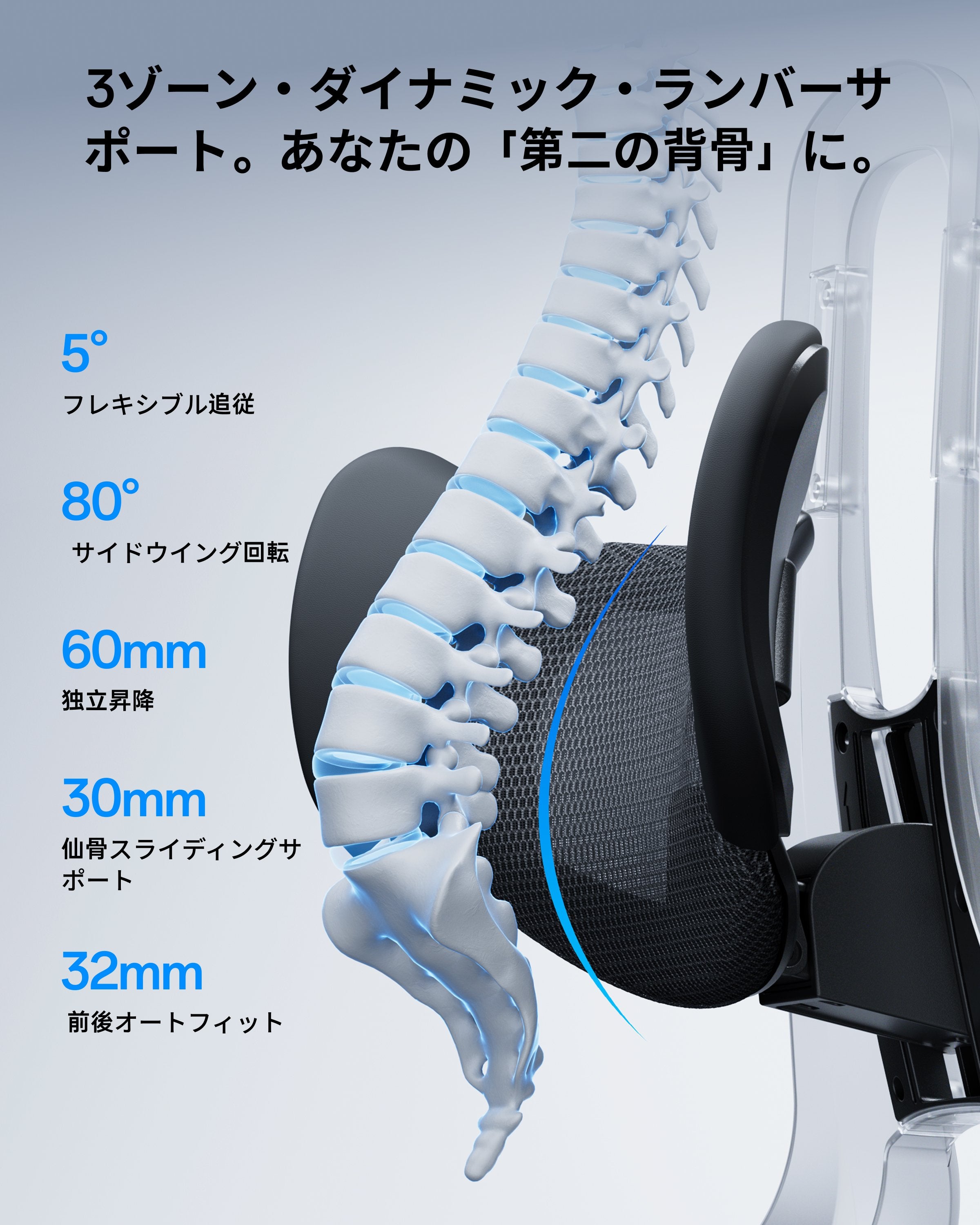 HBADA E3 Pro 2026 人間工学オフィスチェア(フットレスト付き)